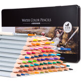 Conjunto de lápis de cor aquarela oleoso Deli 6524 com 48/72 cores para desenho e pintura. Caixa de presente com suprimentos de papelaria