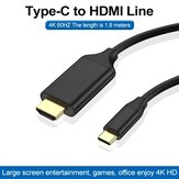 Bakeey Câble USB-C 3.1 vers HDMI 4K 60Hz USB Type C vers HDMI Ligne de moniteur d'ordinateur