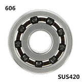 Rodamiento de bolas 606 6x17x6mm SS420 Hybrid con 9 bolas cerámicas para Fidget Hand Spinner