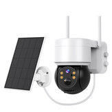 Hiseeu 1080P WiFi-Kamera mit Solarpanel im Freien PTZ IP Cam PIR-Bewegungserkennung Nachtsicht Zwei-Wege-Audio 5X Zoom IP66 wasserdicht Unterstützung TF-Karte Überwachungskamera