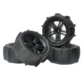 4PCS Roues de pneus de plage sablonneuse de 12 mm Hex pour modèles de voitures RC 1/10 1/12 9125 X03 F22A Model Parts