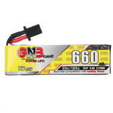 Gaoneng GNB 3,8V 660mAh 90C 1S LiPo Batterie mit GNB27 Stecker für 75mm und 85mm Whoop