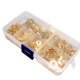 150/300/540 PCS M3/M4/M5/M6/M8/M10 Ring Lugs Eyes Copper Crimp Terminals Cable Lug Wire Connector Non-insulated Assortment Kit