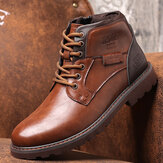 Original 
            Men Retro Cowboy Style Casual Soft Leather Ankle Boots