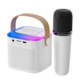 Y1 bluetooth 5.3 Spreker Draagbare Spreker met Microfoon Stereo Geluid RGB Licht 1200mAh Batterij Buitenshuis Draadloze Spreker