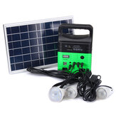 Φορητό ηλιακό πάνελ 10W 6V  Φορητό σύστημα ηλιακής ενέργειας για κάμπινγκ Φορητός γεννήτρια με λάμπες.