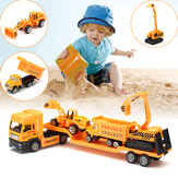 4in1 kinderen speelgoed herstel voertuig sleepwagen vrachtwagen dieplader diecast model speelgoed bouw xmas