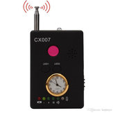 CX007 Detector de sinal RF multifuncional para câmeras, telefones, GSM, GPS, Wi-Fi e sensores de bug com alarme para segurança