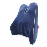 Almofada ortopédica de apoio lombar em espuma viscoelástica para proteger a coluna vertebral e o cóccix em assentos de carro, cadeiras de escritório ou sofás.