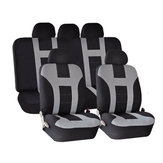 Fundas universales para asientos de coche, juego de 9 piezas para asientos delanteros y traseros, lavables, grises y negras