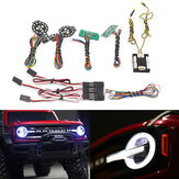 Front Rear Linkage Lighting System LED Light Group for 1/10 RC Crawler Car NEW Bronco TRX4 DIY RC Car Parts