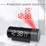 AGSIVO Reloj despertador de proyección LED digital con proyección en el techo/pausa/reloj de temperatura/suministro de energía externo USB para el dormitorio