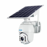ESCAM QF480 1080P تخزين سحابي PT 4G إنذار PIR IP الكاميرا مع لوحة شمسية فيل الليل الرؤية كاميرا 4G مضادة للماء ثنائية الطريق الصوتية الكاميرا.