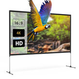 Ekrany projekcyjne BlitzWolf® BW-VS6 80/100 cali z stabilną podstawą Rozdzielczość 4K 16:9 Składany, anty-zagniecenia, łatwa instalacja Ekran na zewnątrz do oglądania filmów