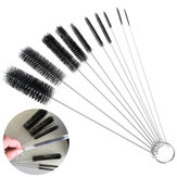 Set di 10 spazzole per tubi in nylon per la pulizia di occhiali, tastiere, gioielli e forniture per la pulizia domestica