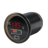 Voltmètre numérique pour voiture de 12-24V pour bateaux à moteur avec affichage de tension à LED rouge
