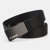TUSHI 120CM Men's Automatic Buckle Nylon Belt Simple Belt
