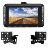 Caméra DVR Dash Cam à double objectif de 3,0 pouces et 1080P pour moto, enregistreur vidéo avec vision nocturne