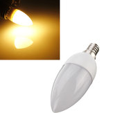 Lâmpada de vela LED branca quente 5XE14 2835 SMD 3W AC 200-240V
