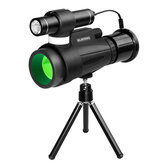 RLSFENG 12X50 HD Monokulár 3 az 1-ben BAK4 Prizma Vízálló Spotting Scope Infravörös éjszakai látás Szabadtéri kempingezéshez