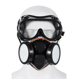 2 in 1 Gas Mask Double Filter Anti Gas Chemical Pesticide Respirator 300Hours Used