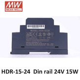 MEAN WELL HDR-15-24 15W Ultra Slim 0.63A 24V 15W DIN Rail Switching Power Supply