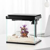 YEE 380 Fish Tank Mini Aquarium with 4 LED Light ModeTemperature Display