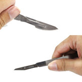 YTH炭素鋼手術用メス+ 10枚のブレードハンドルスカルペルDIYカッティングツールPCB修理動物手術用ナイフ