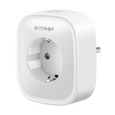 BlitzWolf® BW-SHP2 16A Smart WIFI Tomada 220V Plug UE Funciona com Amazon Alexa Google Assistant Compatível com BlitzWolf Tuya APP