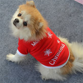 Ropa de invierno cálida con bordados para mascotas perros y gatos en Navidad, un disfraz de abrigo de suéter para cachorros y perros