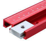 Rails de type T en alliage d'aluminium rouge de 300-1220 mm avec échelle pour rainure de scie à table et table de toupie