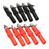 DANIU 30 pares de conectores de enchufe de banana de terminal de 4 mm Conectores Jack Instrument Light Tools Negro y Rojo