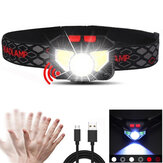 LED-fényszett SKYWOLFEYE GY05 XPG+2 COB infravörös érzékelővel és USB-tölthető akkumulátorral, első lámpa kerékpárosoknak és munkásoknak