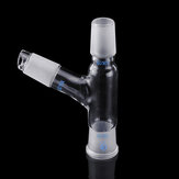 24/29 75 Degree Three-way Borosilicate Glass Distillation Adapter Connector Distilling Tube w/ Standard Ground Taper Joints 