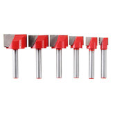 6pcs 10/13/16/20/22/25mm Surface Planing Bottom Cleaning Wood Milling CNC Router Bit Woodworking Tools