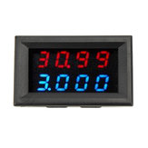 3pcs RIDEN® 0-33V 0-3A Voltmetro a Quattro Cifre per Corrente Continua con Doppio Display LED Rosso + Blu