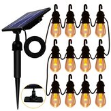12 żarówek Solar Light String Wodoodporny Edison 48FT Solar Bulb Lights Dekoracyjne oświetlenie do ogrodu Patio Tree Warm White