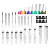 60Pcs/Set Dispensing Needle Kits Blunt Tip Syringe Needles Cap for Refilling and Measuring Liquids Industrial Glue Applicator