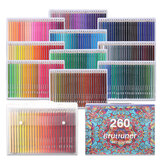 Juego de lápices de colores BRUTFUNER 260 Colors Oil Set de lápices de colores profesionales para esbozos y principiantes para suministros escolares de arte de estudiantes