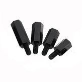 سوليف™ M3NH13 50 قطعة برغي سدادة PCB بلاستيكي سدادة برغي أسود برغي 6/8/10/12 ملم