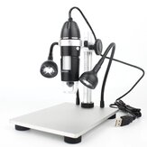 Microscopio digitale 1000X/1600X USB Endoscopio elettronico telecamera con zoom ingranditore con supporto in alluminio con LED per Android IOS PC