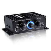 AK270 2 csatornás 12V audio teljesítményerősítő támogatás AUX LED lámpák hangszórókhoz Mini HIFI teljesítményerősítő
