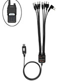 Câble de programmation universel USB pour talkie-walkie BAOFENG 8 en 1 pour BAOFENG X3-Plus/BF-S5plus/UV-5R/BF-UV9RPLUS TYT QYT, radio multitâches pour véhicule