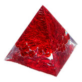 Orgone Pyramid Energy Generator Tower Healing Crystal Red Gemstone Decorazioni per la casa