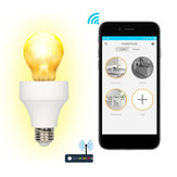 LUSTREON E26/E27 WiFi Smart Glühbirne Adapter Lamp Holder Arbeitet mit Amazon Alexa AC100-240V