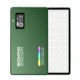 SOONPHO P10 8W 2500K-8500K RGB LED Videófény CRI 97 Töltőfény Fotózáshoz Videófelvételhez Stúdió Lámpa 4000mAh Akkumulátor Type-C csatlakozóval