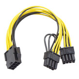 5PCS 22cm 8Pin Female to 2x8Pin(6+2) Male GPU Power Cable PCI-E Splitter Cord For Motherboard Graphics Card GPU Power Data Cable