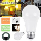 7W 12W E27 Bewegingssensor Inductie LED Lichtbol Lamp voor Thuis Binnendecoratie AC220V