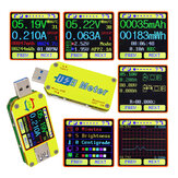RIDEN® UM34C Uygulama için USB 3.0 Type-C DC Voltmetre Ampermetre Gerilim Akım Ölçer Pil Şarj Kablo Direnç Test Cihazı