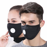 Légzésvédő szeleppel ellátott maszk PM2.5 Haze Porvédelem Pamut Téli Meleg Maszkok
